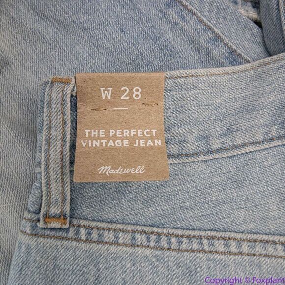 NEW Madewell The Perfect Vintage Jean in‎ Fitzgerald Wash, 28 - Picture 12 of 16
